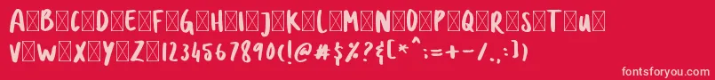 DOLANAN Font – Pink Fonts on Red Background