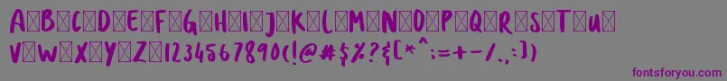 DOLANAN-fontti – violetit fontit harmaalla taustalla