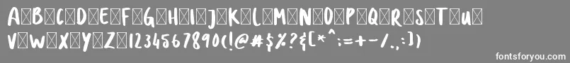 Шрифт DOLANAN – белые шрифты на сером фоне