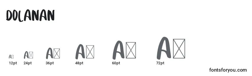 DOLANAN Font Sizes