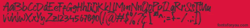 Dolato de Stato Font Font – Black Fonts on Red Background