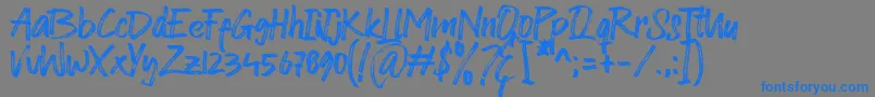 フォントDolato de Stato Font – 灰色の背景に青い文字