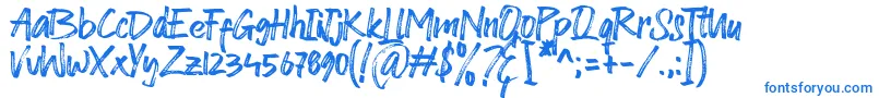 フォントDolato de Stato Font – 白い背景に青い文字