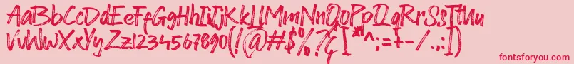 Fonte Dolato de Stato Font – fontes vermelhas em um fundo rosa