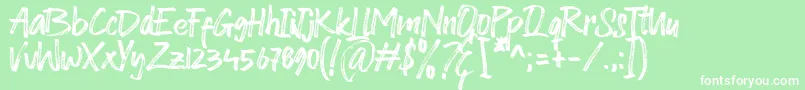 Dolato de Stato Font Font – White Fonts on Green Background