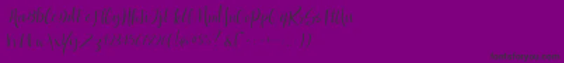 Dolcetto Demo-Schriftart – Schwarze Schriften auf violettem Hintergrund