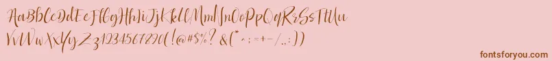 Dolcetto Demo Font – Brown Fonts on Pink Background