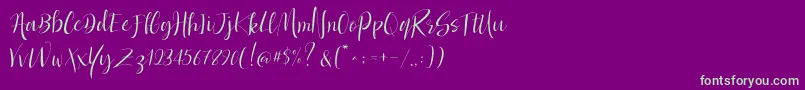 Dolcetto Demo Font – Green Fonts on Purple Background