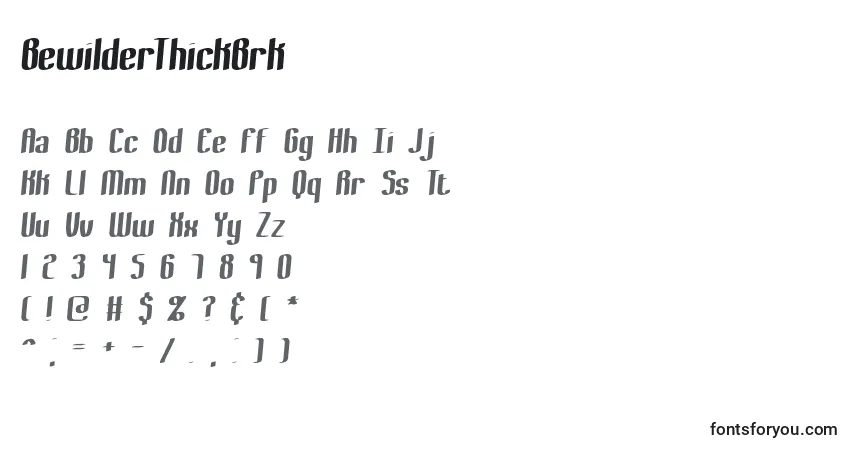 Шрифт BewilderThickBrk – алфавит, цифры, специальные символы