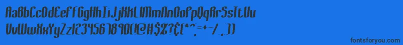 BewilderThickBrk Font – Black Fonts on Blue Background