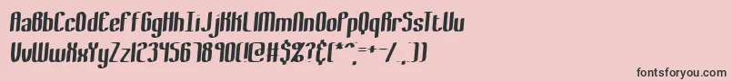 BewilderThickBrk Font – Black Fonts on Pink Background