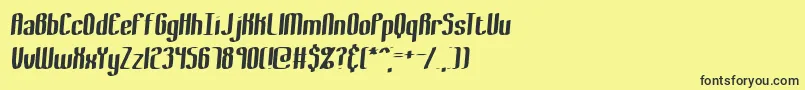 BewilderThickBrk Font – Black Fonts on Yellow Background
