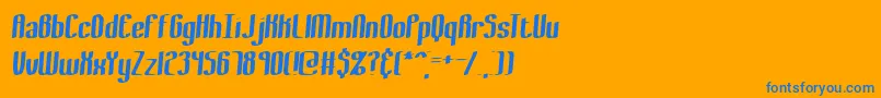 BewilderThickBrk Font – Blue Fonts on Orange Background