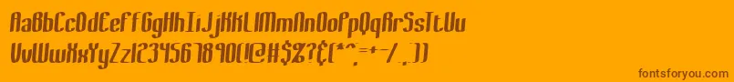 BewilderThickBrk Font – Brown Fonts on Orange Background