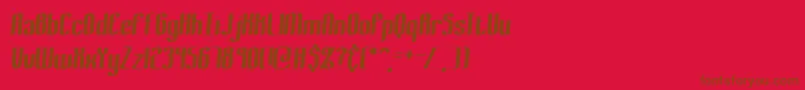 BewilderThickBrk Font – Brown Fonts on Red Background