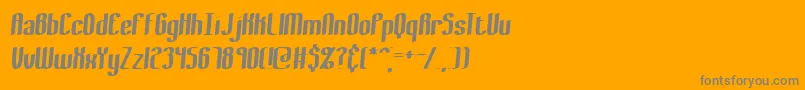 フォントBewilderThickBrk – オレンジの背景に灰色の文字