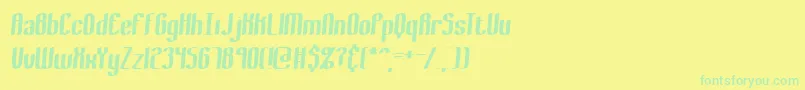 BewilderThickBrk Font – Green Fonts on Yellow Background