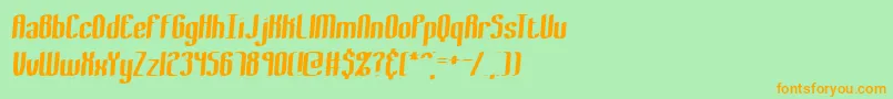 BewilderThickBrk Font – Orange Fonts on Green Background