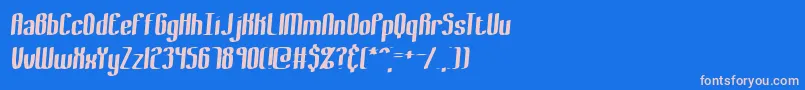 BewilderThickBrk Font – Pink Fonts on Blue Background