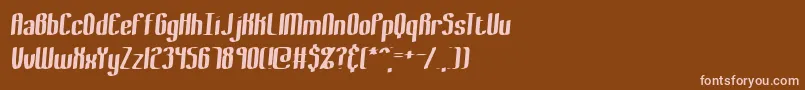 BewilderThickBrk Font – Pink Fonts on Brown Background