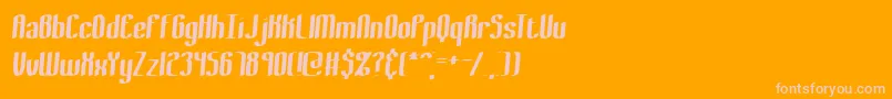 BewilderThickBrk Font – Pink Fonts on Orange Background