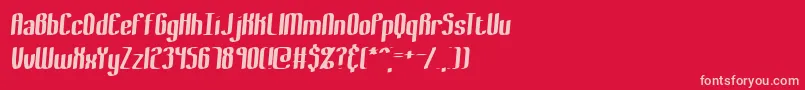 BewilderThickBrk Font – Pink Fonts on Red Background