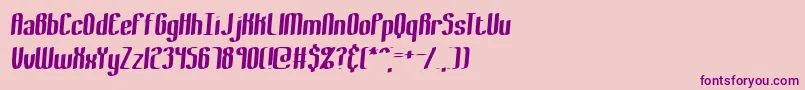 BewilderThickBrk Font – Purple Fonts on Pink Background