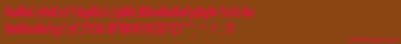 BewilderThickBrk Font – Red Fonts on Brown Background