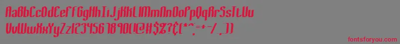 BewilderThickBrk Font – Red Fonts on Gray Background