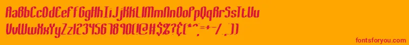 BewilderThickBrk Font – Red Fonts on Orange Background