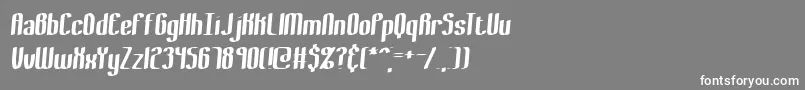 BewilderThickBrk Font – White Fonts on Gray Background