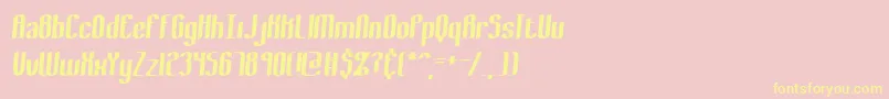 BewilderThickBrk Font – Yellow Fonts on Pink Background