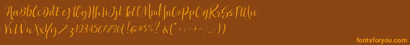 fuente Dolcetto Demo – Fuentes Naranjas Sobre Fondo Marrón