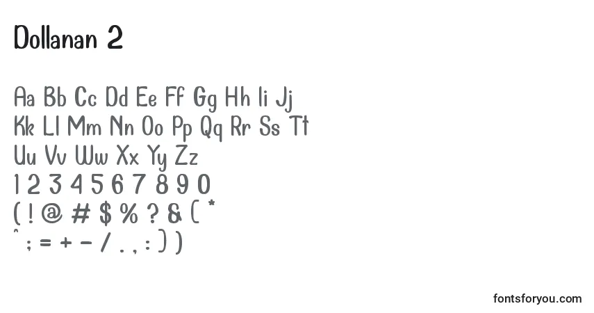 Шрифт Dollanan 2 – алфавит, цифры, специальные символы