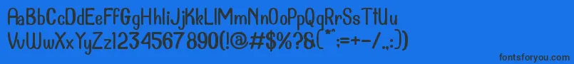 Dollanan 2 Font – Black Fonts on Blue Background