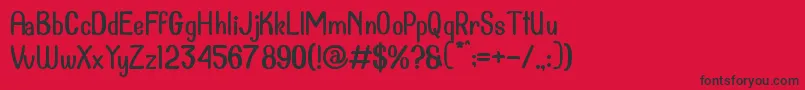 Шрифт Dollanan 2 – чёрные шрифты на красном фоне