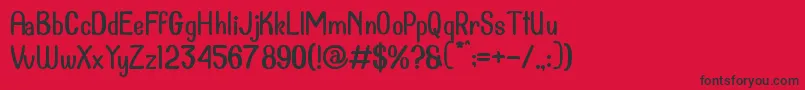 Dollanan 2 Font – Black Fonts on Red Background