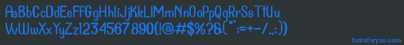 Dollanan 2 Font – Blue Fonts on Black Background
