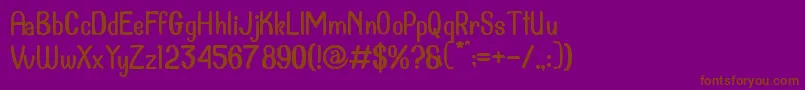 Шрифт Dollanan 2 – коричневые шрифты на фиолетовом фоне