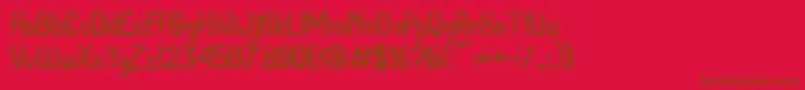 Dollanan 2 Font – Brown Fonts on Red Background