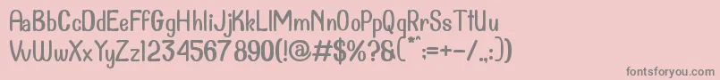 Dollanan 2-fontti – harmaat kirjasimet vaaleanpunaisella taustalla