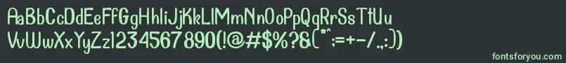 Dollanan 2 Font – Green Fonts on Black Background