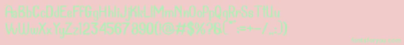 Dollanan 2 Font – Green Fonts on Pink Background