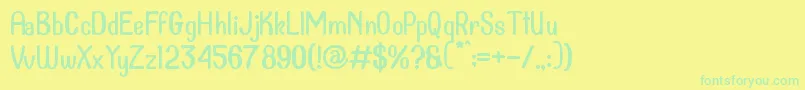 Dollanan 2 Font – Green Fonts on Yellow Background