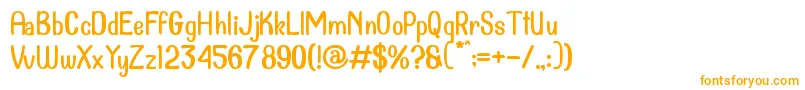 Шрифт Dollanan 2 – оранжевые шрифты на белом фоне