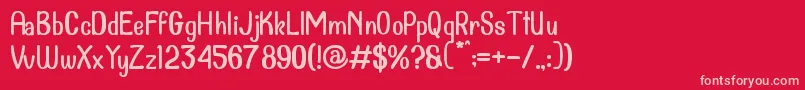Dollanan 2 Font – Pink Fonts on Red Background