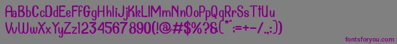 Шрифт Dollanan 2 – фиолетовые шрифты на сером фоне