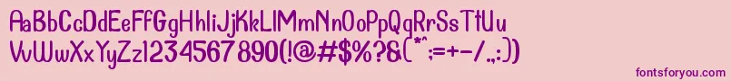 Dollanan 2 Font – Purple Fonts on Pink Background