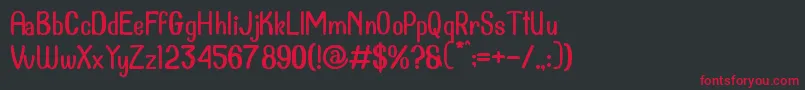 Dollanan 2 Font – Red Fonts on Black Background