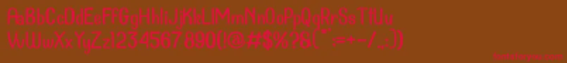 Dollanan 2 Font – Red Fonts on Brown Background